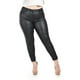 thumbnail image 2 of Jeggings juvenil tipo vinipiel / Tallas Extras, 6110 (Negro) negro 40, 2 of 7
