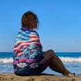 thumbnail image 3 of Independence Day Of The United States Flag Beach Towel, Microfiber Beach TowelsAbsorbent, Compact, Beach Blanket, Lightweight Towel for The Swimming, 3 of 7