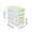 Green, variant on 4-Layer Clear Stackable Desktop Storage Box - Plastic Layered Storage Container with Handle Buckle for Home Office Organization