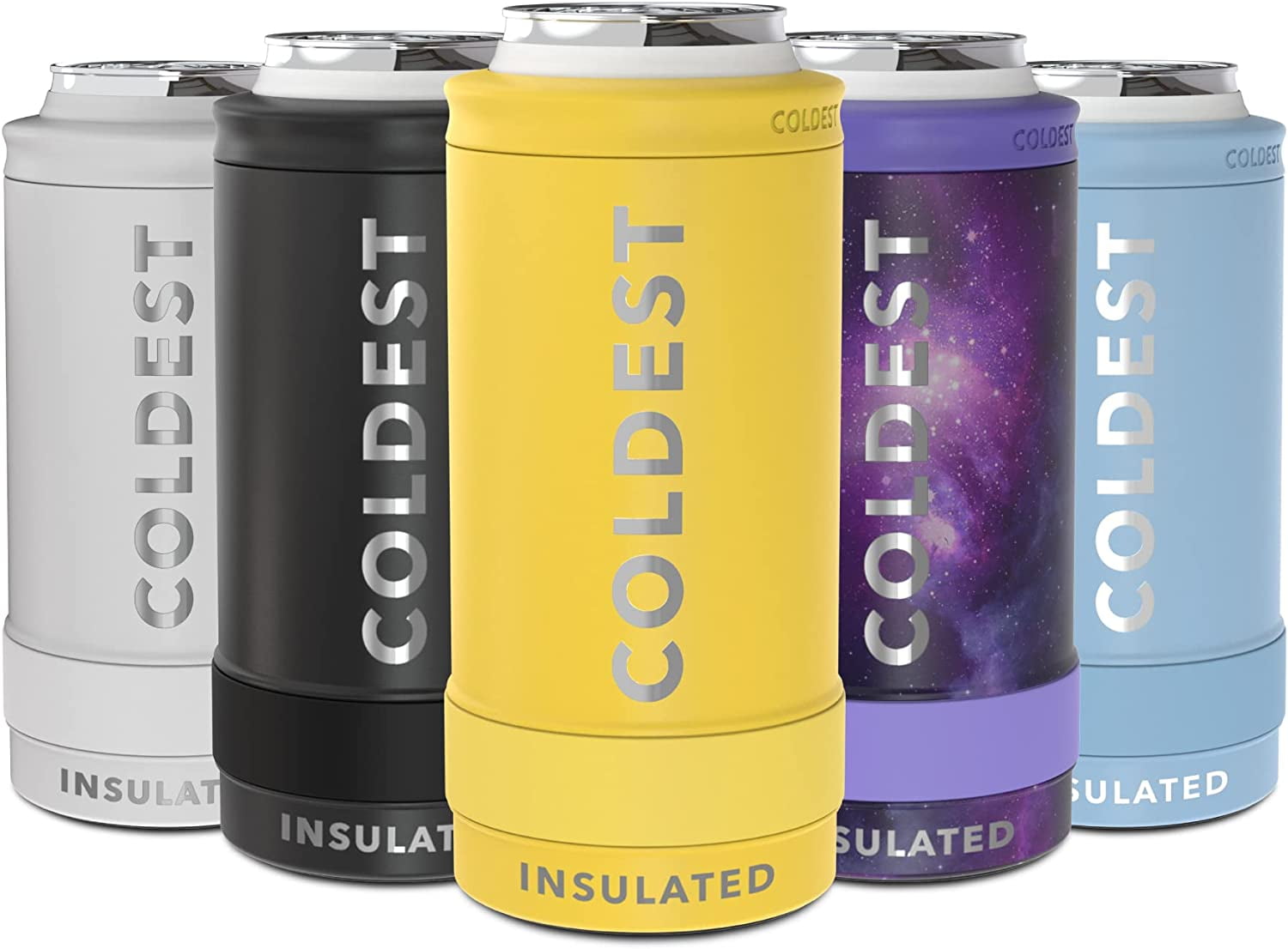 BrüMate Hopsulator Slim Can Cooler Insulated for 12oz Slim Cans | Skinny  Can Insulated Stainless Steel Drink Holder for Hard Seltzer, Beer, Soda,  and