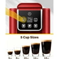 thumbnail image 3 of Single Serve Coffee Maker, Hot & Iced Coffee Machine f K Cup and Grounds, 6 to 14 oz Brew Sizes, 50 oz Removable Water Tank, Bold Brew Setting, Pod Coffee Maker with Reusable Filter, Red, 3 of 4