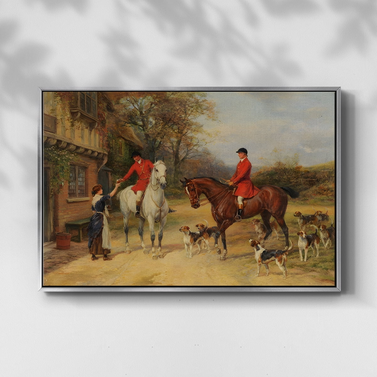 Vintage Animal Print-XIII By Wexford Home Framed in Silver Wood Gallery Wrapped Canvas 17 in. x 25 in.