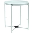 thumbnail image 4 of Basics Round Storage End Table, Side Table with Cloth Basket, Mint Green/Heather Gray, 18 in x 18 in x 19 in, 4 of 7