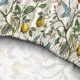 thumbnail image 6 of Yellow White Leomon Tree William Morris Chair Covers Set of 4 Stretchy Parson Chair Slipcovers for Dining Room Rustic Blue Hummingbird Chair Seat Cover Chair Protectors for Party Polyester, 6 of 6