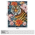 thumbnail image 4 of Orinice Tiger Flowers Warm Lightweight Blanket Soft Fleece Throw Blanket for All Seasons - Decorative Cow Gifts Blanket, Multiple Sizes Available 50x60in, 4 of 6