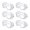 6 pack, variant on Workshop Goggles With Full Coverage Clear Lens and Elastic Headband Protective Eyewear for Lab Home Project Use