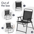 thumbnail image 7 of Topeakmart 2pcs Folding Dining Chairs with Backrest, Black, 7 of 7