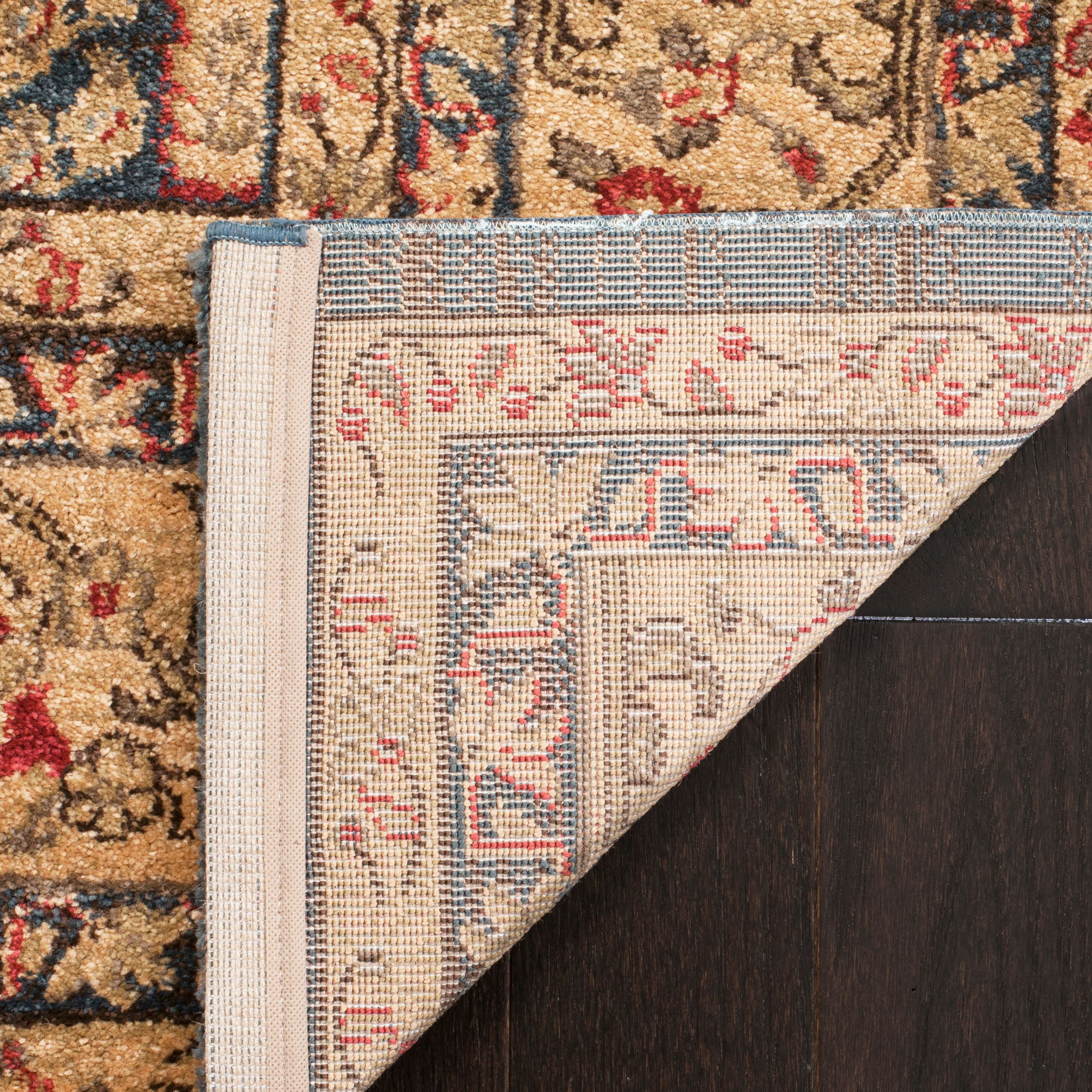 SAFAVIEH Mahal Phylliss Oriental Runner Rug, Navy/Natural, 2'2" x 16'