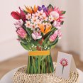 thumbnail image 3 of Paper Flower Bouquets and Greeting Cards,3D Flower Greeting Card,13.58 Inch Bouquet 3D Pop-Up Card for Thank You,Thinking of You,Birthday,Women's Day Gift, 3 of 6