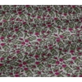 thumbnail image 5 of oneOone Viscose Jersey Fabric Leaves & Floral Block Printed Fabric 1 Yard 60 Inch Wide, 5 of 5