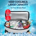 thumbnail image 5 of Kayak Cooler Bag, Waterproof Seat Back Cooler for Lawn-Chair Style Kayak Seats, Silver, 16-Hour Ice Retention Portable Ice Chest for Kayaking, Beach, Travel, 5 of 8