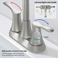 thumbnail image 2 of [ US IN STOCK] Bathroom Faucet Two-Handle 4-Inch Widespread High Arc Modern Bathroom Sink Faucet, Valve Required, Brushed Nickel, 2 of 5