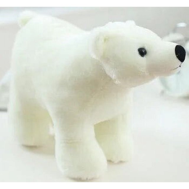 Peluche de oso Polar blanco, muñeco de peluche suave, 20cm, 25cm, 35cm, 45cm, 1 unidad, envío gratis