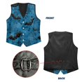 thumbnail image 6 of Psesaysky Button Down Mens Formal Waistcoat with Woven Fabric, Slim Fit V-Neck Sleeveless Vest for Business Casual and Halloween Events, 6 of 7