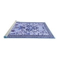 thumbnail image 2 of Ahgly Company Machine Washable Indoor Rectangle Animal Blue Traditional Area Rugs, 7' x 10', 2 of 4