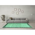 thumbnail image 3 of Ahgly Company Indoor Rectangle Abstract Turquoise Blue Modern Area Rugs, 6' x 9', 3 of 4