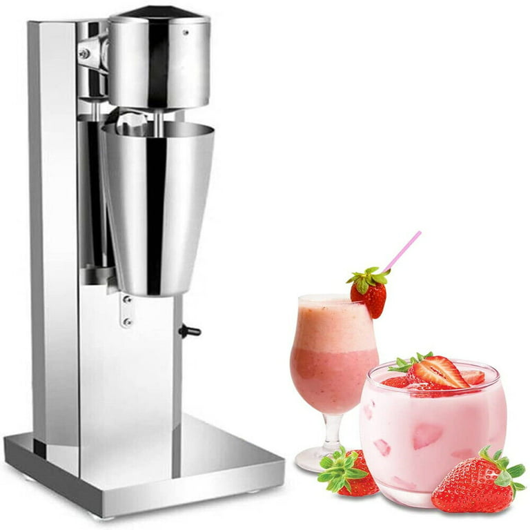 Commercial Electric Milkshake Maker, Stainless Steel Milk Shakes Machine  Cocktail Tea Drink Mixer Smoothie Malt Blender 18000RMP (Single Head)
