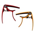 thumbnail image 5 of Guitar Capo (2 Pack) for Acoustic Guitars, Ukulele, Banjo, Mandolin, Bass - Made of Ultra Lightweight Aluminum Metal (1.2 oz!) for 6 & 12 String Instruments - Nordic Essentials (Red + Gold), 5 of 10