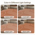 thumbnail image 7 of ODIKA 3'x5' Coral Red Minimal Curvature Design Washable Accent Rug Mid Century Modern Abstract Arch Pattern Pet Friendly, Non-Shedding Mat for Bedside, Nursery Room, 7 of 7