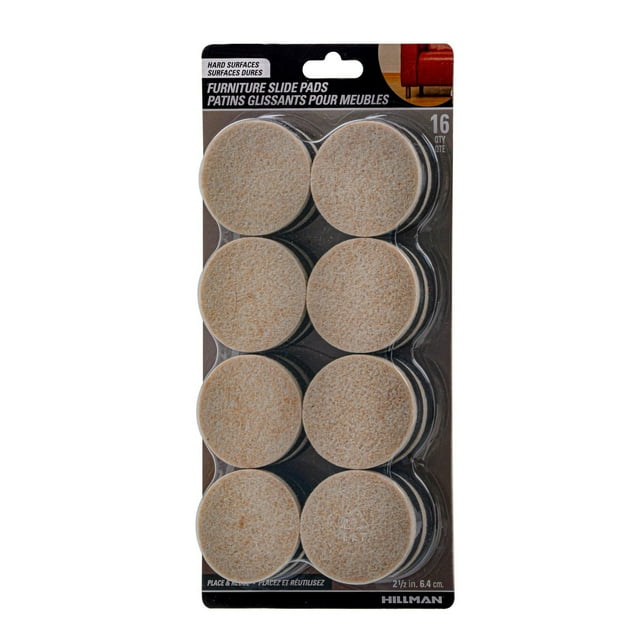 SLIDE GLIDES 2-1/2" ROUND 16PC