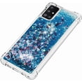 thumbnail image 6 of Compatible with Samsung Galaxy A51 5G Case Glitter Luxury Cute Love Liquid Quicksand Clear TPU Girls Women Stylish Bumper Shockproof Protective Case for Samsung Galaxy A51 5G Blue YB, 6 of 6