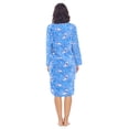 thumbnail image 3 of Casual Nights Women's Printed Fleece Snap-Front Lounger House Dress, 3 of 3