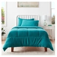 thumbnail image 7 of 5 Piece Comforter Set Bag Solid Color All Season Soft Down Alternative Blanket & Luxurious Microfiber Bed Sheets, Teal,, 7 of 7