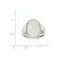 thumbnail image 2 of Solid 14k White Gold Engravable Signet Ring (18.6mm) - Size 9, 2 of 2
