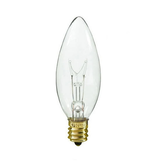 Sunlite All Light Bulbs 40w 120v Candelabra E14 European Base Torpedo Clear Bulbs