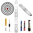 thumbnail image 1 of Upgraded Throwing Axe Target Template Stencil, Axe Throwing Target Template, Durable Stainless Bullseye Drawing Template for DIY Target Pattern with 3 Standard Marker Pens and Fixing Screws (Model 3), 1 of 7