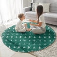 thumbnail image 3 of Green Christmas Tree and Snow Pattern Round Blanket,Comfortable Soft Flannel Throw Blanket,All Season,Warm Lightweight Blankets for Sofa Bed Couch Living Room Chair 47"x47", 3 of 5