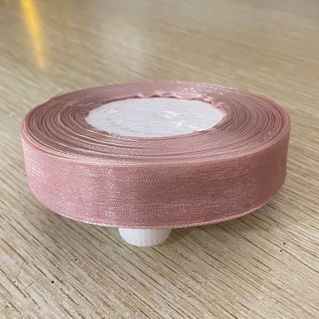 Cinturón de hilo de nieve de 2,5 cm, cinta de flores rosas hecha a mano, accesorios para el cabello, lazos, cinta para decoración de pasteles