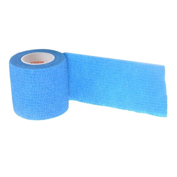 Wswqop elastic self-adhesive bandage gauze roll First aid belt blue