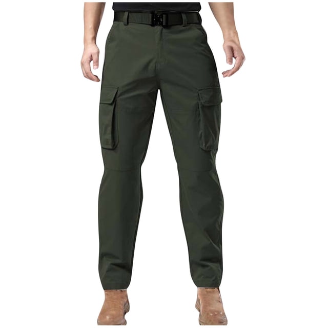 Jgppe Pantalon Cargo Homme Slim Léger avec Multi-Poches Mi-Hauteur Pantalon de Randonnée Extérieur