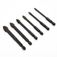 thumbnail image 4 of New 6Pc Carbide Glass Tile Drill Bits Set Ceramic Wall Plastic Wood Hole Opener, 4 of 8