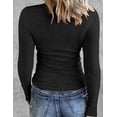 thumbnail image 6 of Zeagoo Womens Long Sleeve Top Stretch Crewneck Ribbed T-Shirt Fitted Basic Tops Business Casual Outfits, 6 of 6