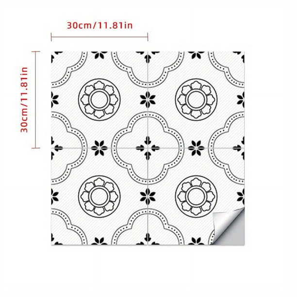 5pcs 3D Kitchen And Bathroom Anti-skid Marble Pattern Flooring, Thick Frosted Floor Tiling, Wall Paper Self-adhesive Waterproof Tile Tiling, For Kitchen Bathroom Floor Decor,11.81in * 11.81in