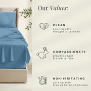 Nestl Extra Deep Pocket Queen Sheets - 6 Piece Soft Microfiber Bed Sheets Set Fits 18-24 Mattresses, Blue Heaven
