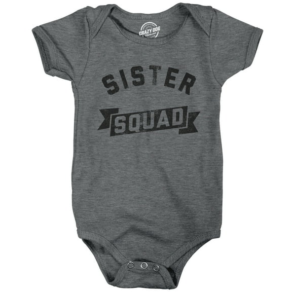 Sister Squad Baby Bodysuit Funny Family Graphic Jumper for Infants
