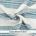 thumbnail image 6 of DriftAway Chris Vertical Striped Pattern Linen Blend Lined Thermal Insulated Blackout and Room Darkening Grommet Linen Curtains for Farmhouse Printed 2 Panels, 52" x 54", Jean Navy, 6 of 9