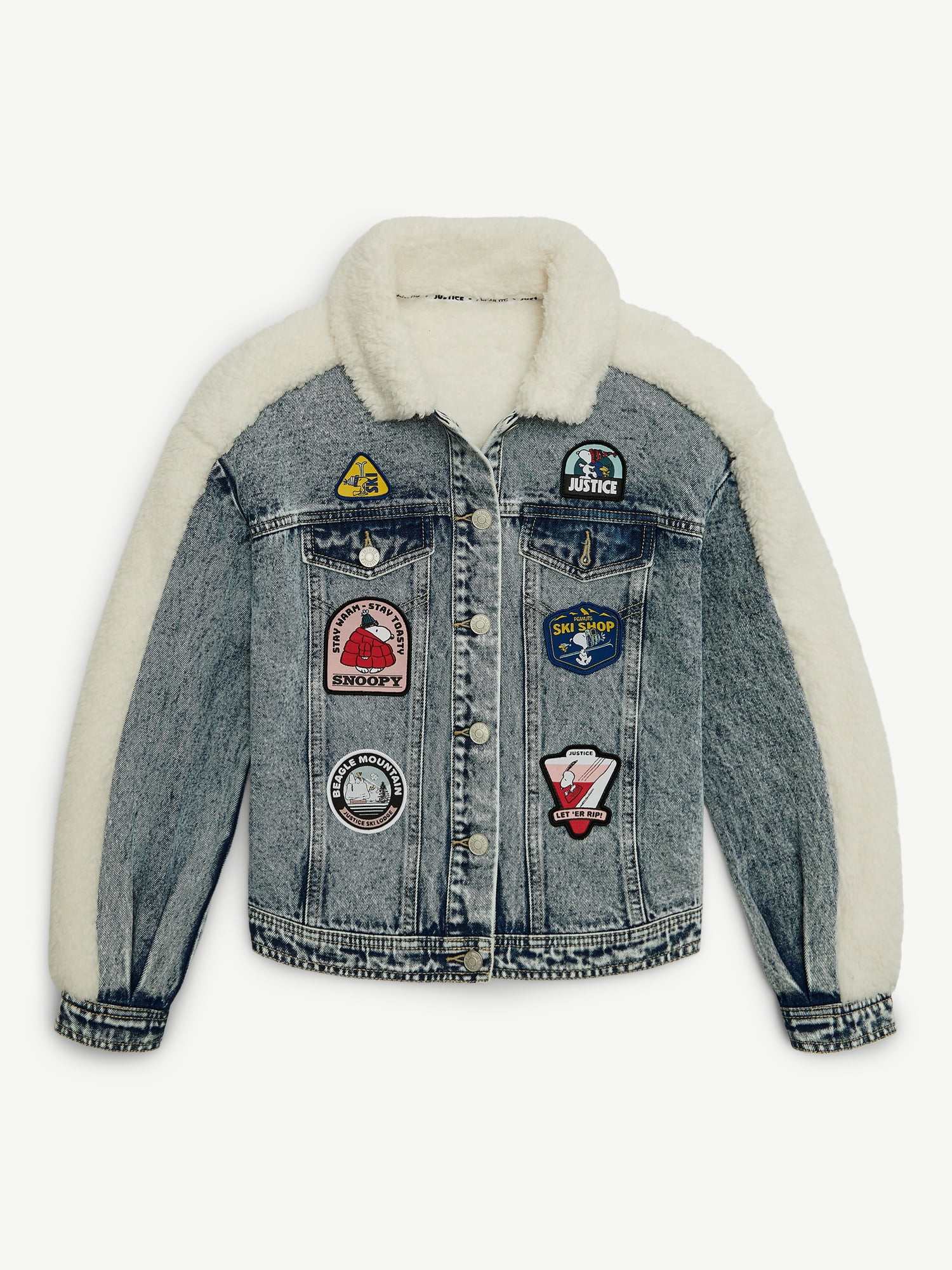Justice x Snoopy Girls Jacket with Patches, Sizes XS -XLP