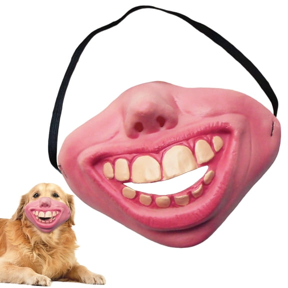 Realistic Scary Latex Dog Mask, Pet Face Costume for Small & Medium Dogs, Halloween Party Cosplay Prank Mask