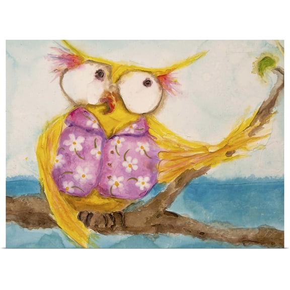 Great BIG Canvas | Rolled Marabeth Quin Poster Print entitled Mr. Hoo in Paradise