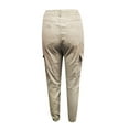 thumbnail image 3 of Ctreela Women's Tactical Cargo Pants Low Rise Casual Joggers Slim Fit Skinny Trousers Tapered Cargo Pants with Multi Pockets, 3 of 5