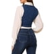 thumbnail image 3 of CHALECO DE JEANS SIN MANGAS CON BOTONES PARA MUJER INSPIRAR CHIC TAMAÑO S AZUL OSCURO, 3 of 8