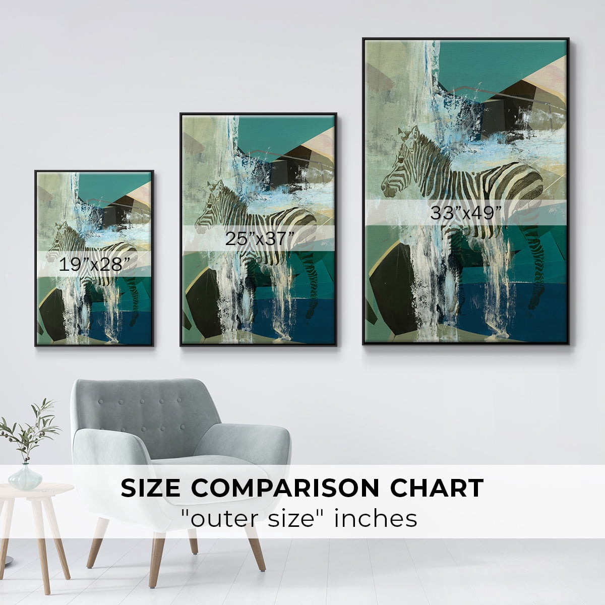 Crossing the Lines Framed Premium Gallery Wrapped Canvas - Ready to Hang - 25 x 37 - Black Floating Frame