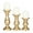 Gold Turned Style Pillar Solid Pillar S/3 10", 8", 6"H