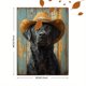 thumbnail image 3 of Qisvanset Framed Canvas Wall Art 12x16 Inch Cowboy Labrador Western Ranch Pet Canvas Art, 3 of 5