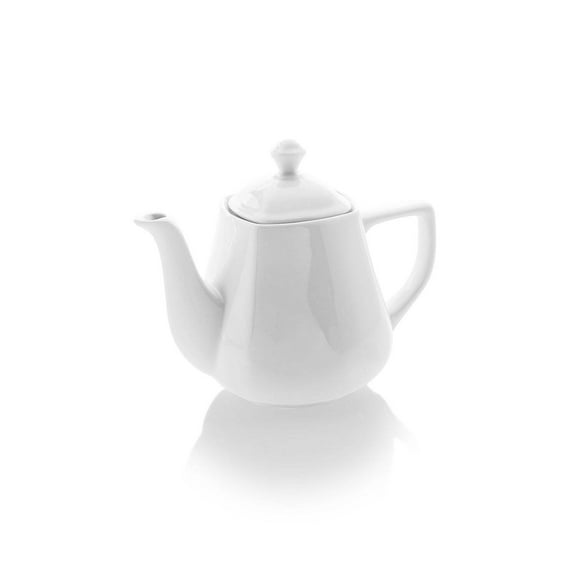 Porcelain Mimoza dia.5.5" h:5.25" 25 oz. Round White Porcelain Coffee/Tea Pot