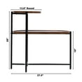 thumbnail image 4 of 28x28 in Round Coffee Table with Storage Tray 2 Tier Oval End Tables Wooden Small Side Table for Home Decoration (Brown), 4 of 5